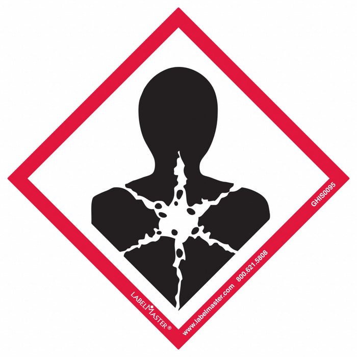 GHS Label 4 in H 4 in W Vinyl PK50