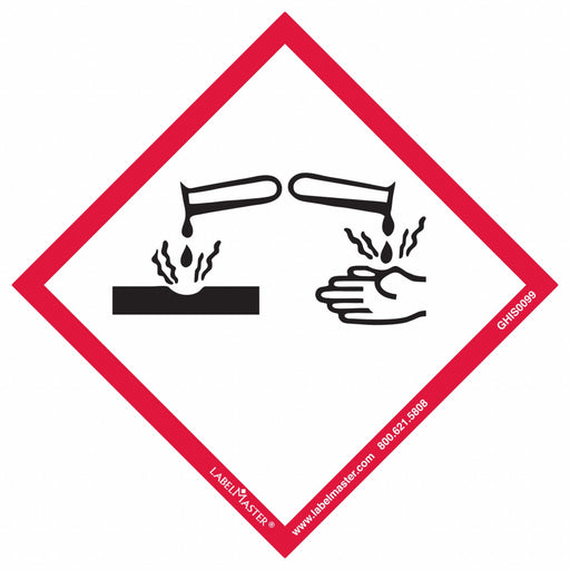 GHS Label 4 in H 4 in W Film PK100