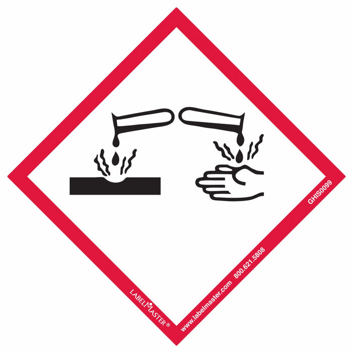 GHS Label 4 in H 4 in W Film PK100