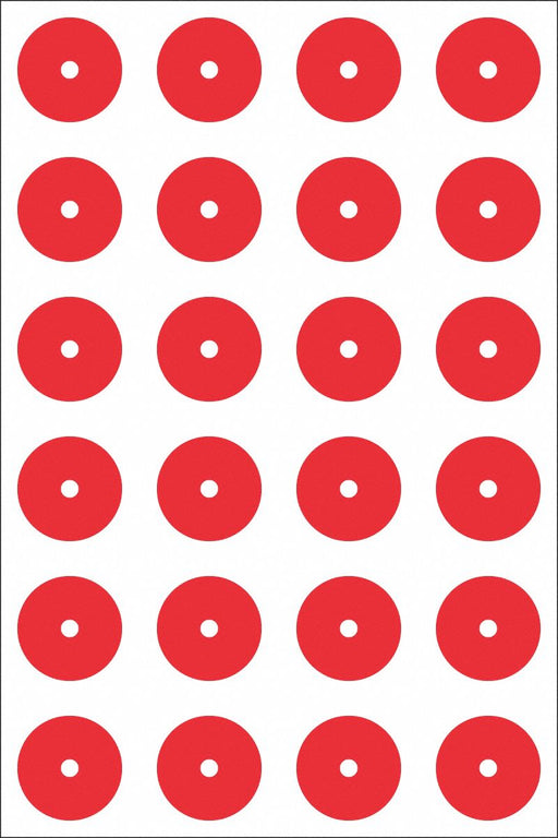 Gauge Marking Labels Red PK24