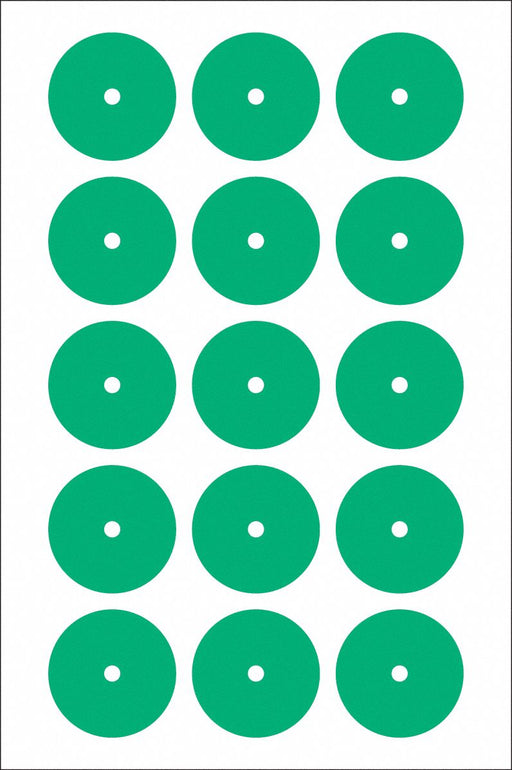 Gauge Marking Labels 2 Dia Green PK15