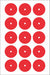 Gauge Marking Labels 2 Dia Red PK15