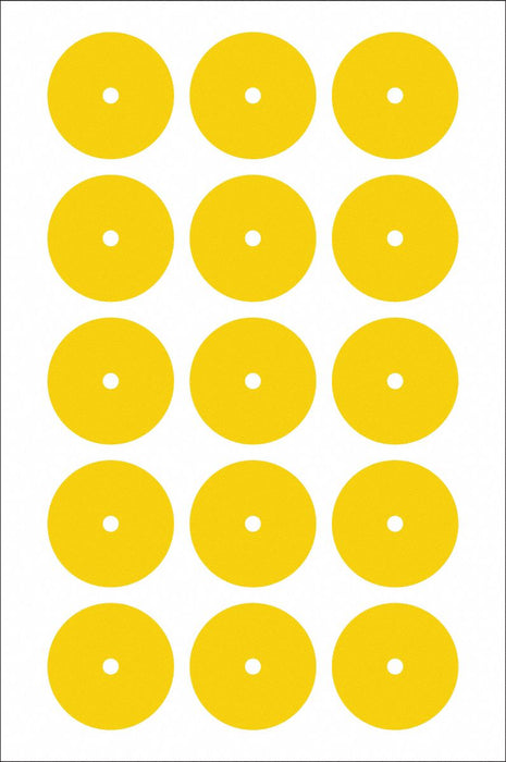 Gauge Marking Labels 2 Dia Yellow PK15