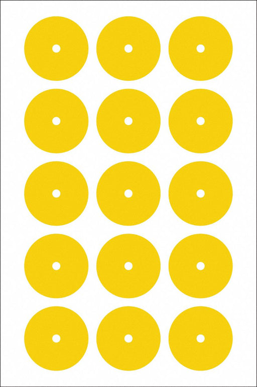 Gauge Marking Labels 2 Dia Yellow PK15