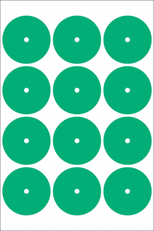 Gauge Marking Labels Grn PK12
