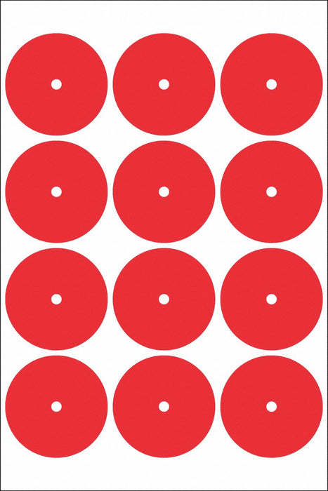 Gauge Marking Labels Red PK12