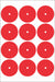 Gauge Marking Labels Red PK12