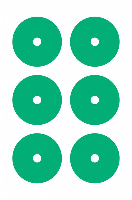 Gauge Marking Labels 3 Dia Green PK6