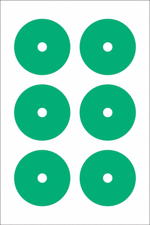 Gauge Marking Labels 3 Dia Green PK6
