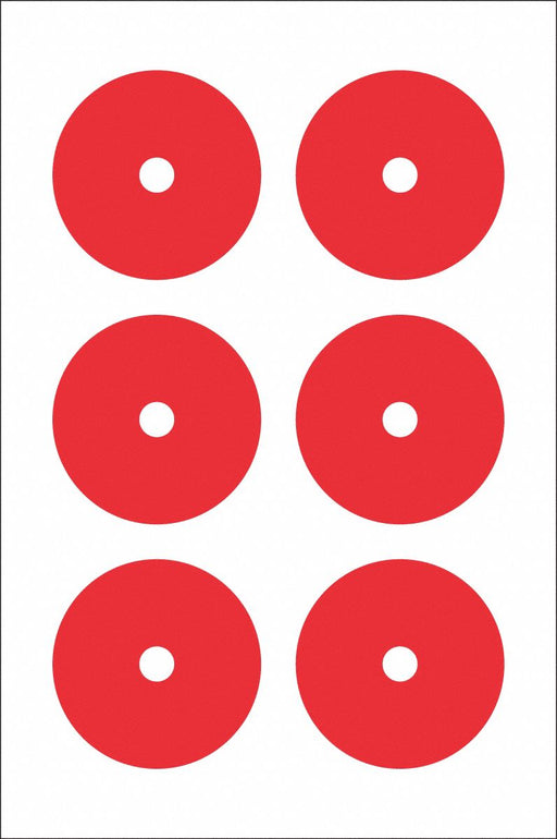 Gauge Marking Labels 3 Dia Red PK6