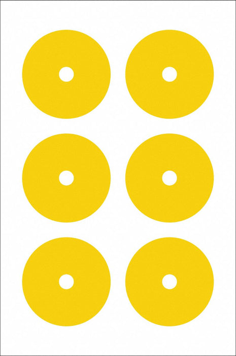 Gauge Marking Labels 3 Dia Yellow PK6