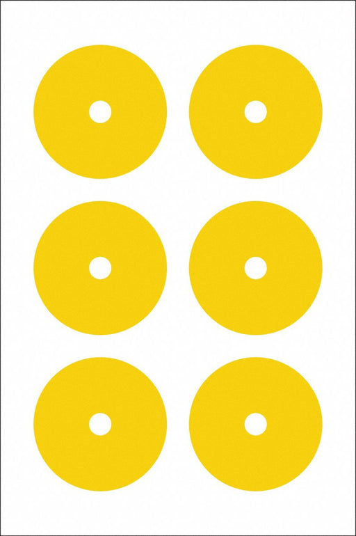 Gauge Marking Labels 3 Dia Yellow PK6