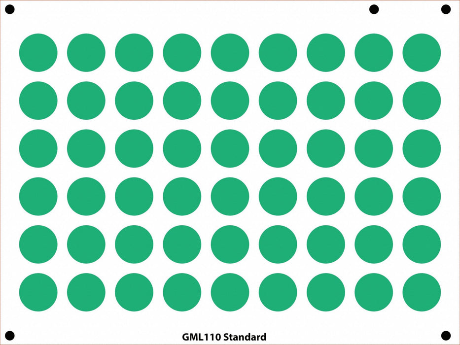 Gauge Marking Labels 1 Dia Green PK54