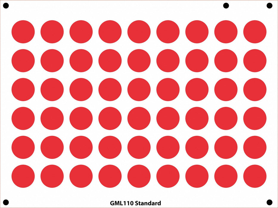 Gauge Marking Labels 1 Dia Red PK54