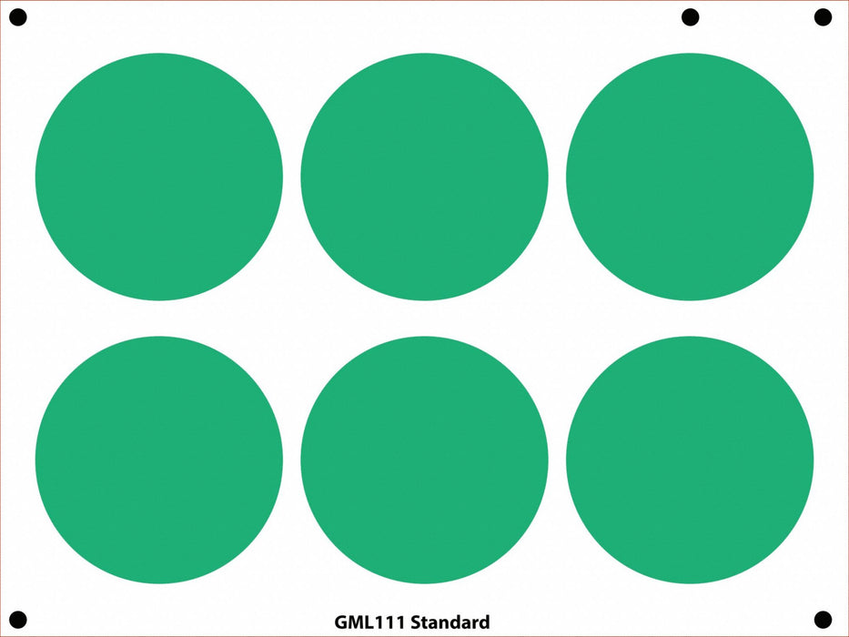 Gauge Marking Labels 3 1/2 Dia Grn PK6