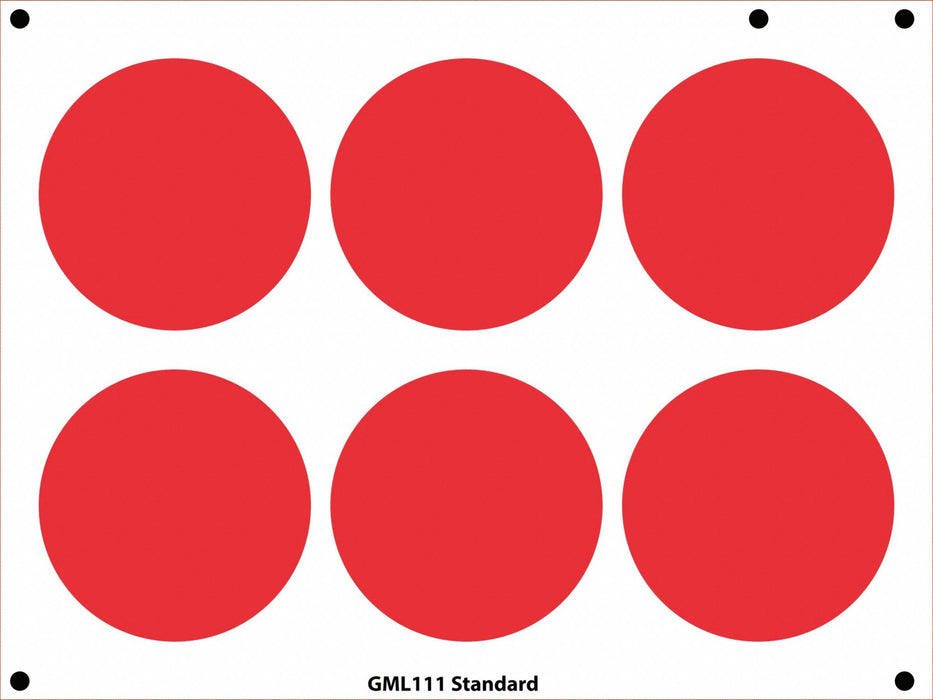 Gauge Marking Labels 3 1/2 Dia Red PK6