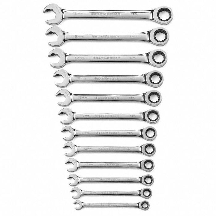 Ratcheting Open End Wrench Set 15 Deg
