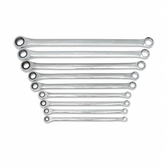 Ratcheting Wrench Set SAE 12 pt. 9pcs