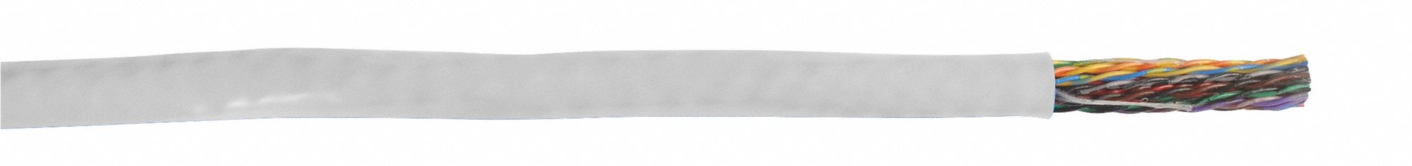 Patch Cord White 0.4 in Cable Dia.