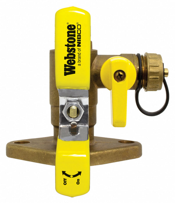 Flange Ball Valve w/Drain 1 In