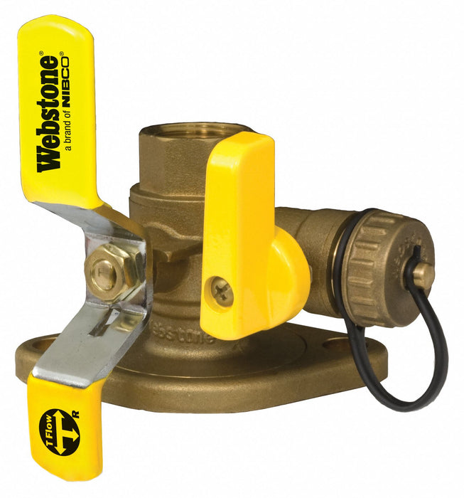 Rotate Flang Ball Vlvw/Drain 1-1/2In