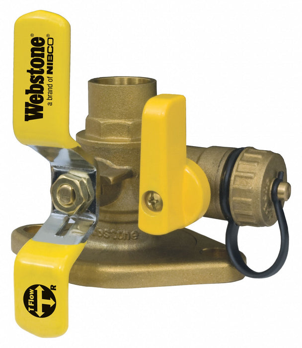 Rotate Flang Ball Vlv w/Drain 3/4In