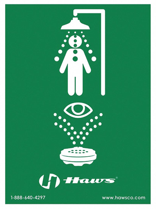 Safety Eyewash Shower Sign 10 3/4x8in