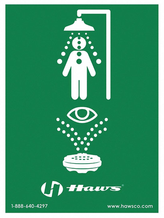 Safety Eyewash Shower Sign 10 3/4x8in