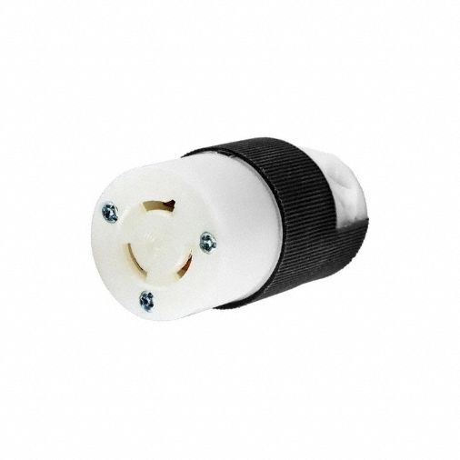 Locking Connector Black/White 15 A 250V
