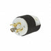 Locking Plug Black/White 15 A 125V Nylon