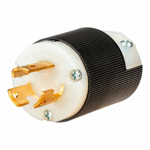 Locking Plug Black/White 15 A 277V Nylon