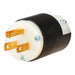 Straight Blade Plug Black/White 15 A