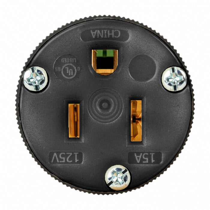 Straight Blade Connector Black 15 A