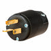 Straight Blade Plug Black 20 A Grounded