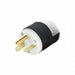 Straight Blade Plug White/Yellow 20 A