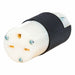 Straight Blade Connector Blk/Wht 15 A