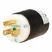 Straight Blade Plug Black/White 15 A