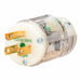 Straight Blade Plug Clear 15 A Grounded
