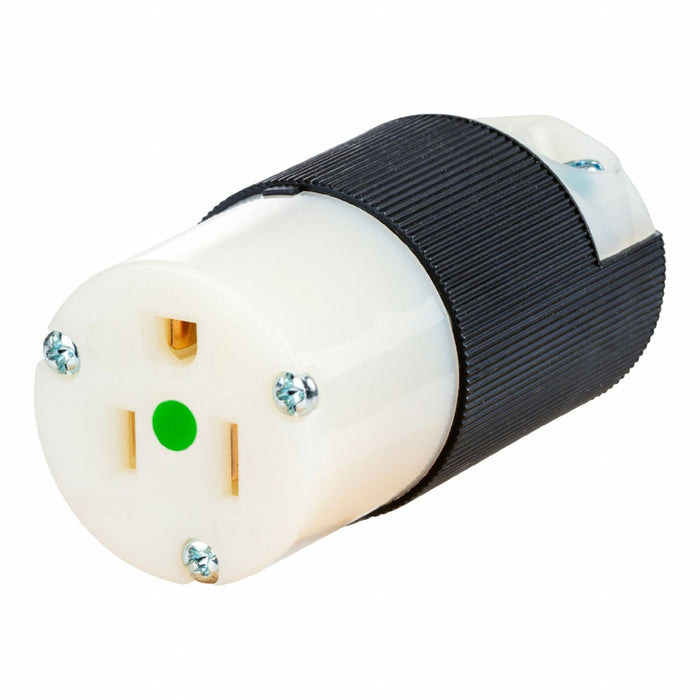 Straight Blade Connector Blk/Wht 15 A