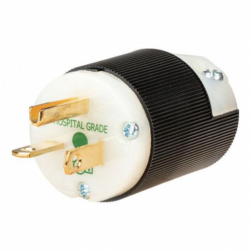 Straight Blade Plug Black/White 20 A