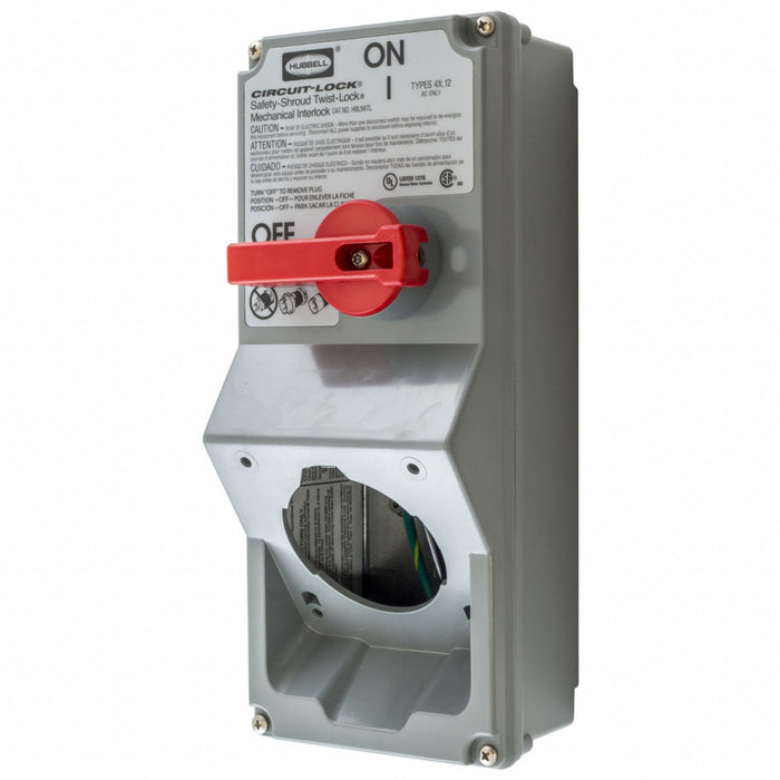 DisconnectSwitchEnclosure 30A 690VAC Gry