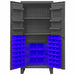 K4920 Bin Cabinet 78 x36 x24 Gray 60BlueBns