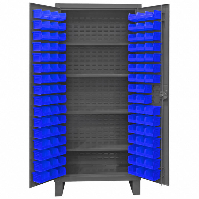 K4921 Bin Cabinet 78 x36 x24 Gray 96BlueBns