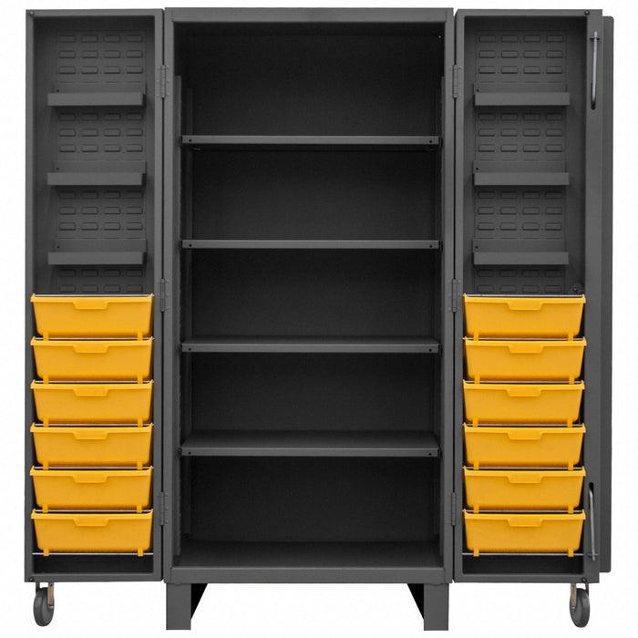 Bin Cabinet 78 x36 x36 Gray 12YlwBns