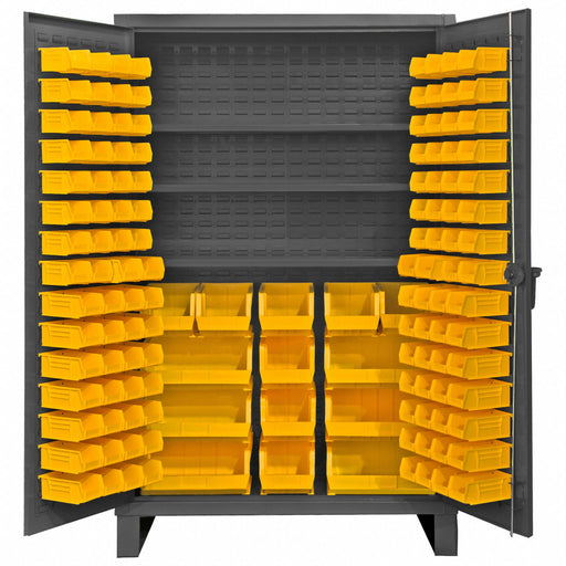 K4924 Bin Cabinet 78 x48 x24 Gray 134YlwBns