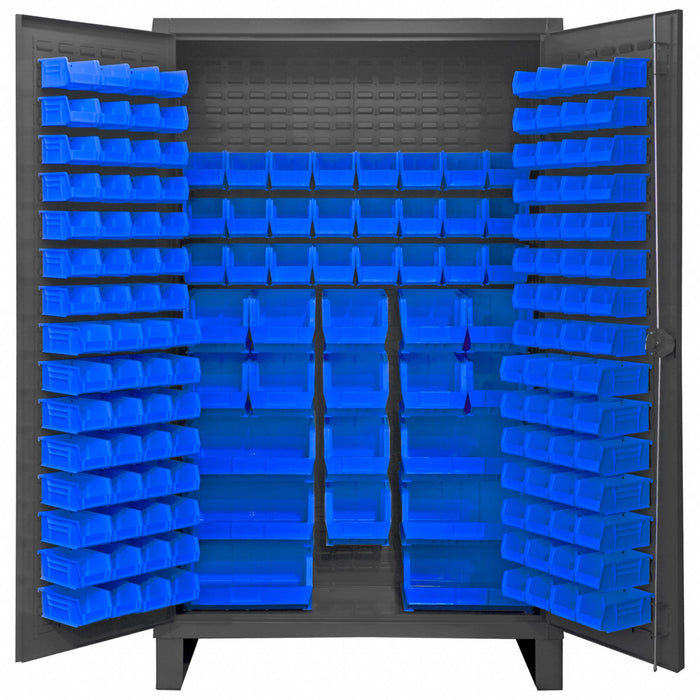 K4904 Bin Cabinet 78 x48 x24 Gray 162BlueBns