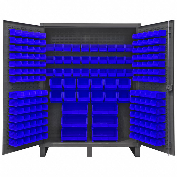 K4905 Bin Cabinet 78 x60 x24 Gray 198BlueBns