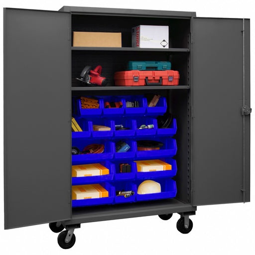 K4887 Bin Cabinet 80 x48 x24 Gray 18BlueBns