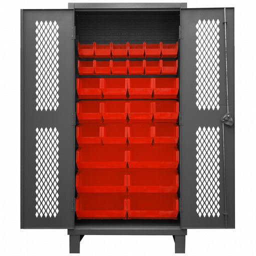 K4945 Bin Cabinet 78 x36 x24 Gray 30RedBns