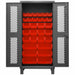 K4945 Bin Cabinet 78 x36 x24 Gray 30RedBns